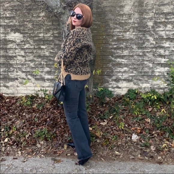 Madewell Pullover Alpaca & Wool Blend Animal Print Sweater NWT - Picture 7 of 16